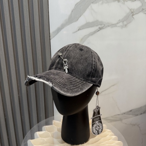 Chrome Hearts Fashion Retro Distressed Baseball Hat Couple Casual Washed Duck Tongue Hat 57CM