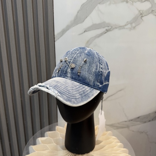 Chrome Hearts Fashion Retro Distressed Baseball Hat Couple Casual Washed Duck Tongue Hat 57CM