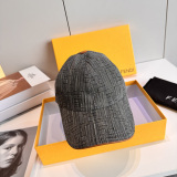 Fendi New Fashion FF Jacquard Duck Tongue Hat Couple Versatile Baseball Hat 56CM