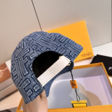 Fendi New Fashion FF Jacquard Duck Tongue Hat Couple Versatile Baseball Hat 56CM