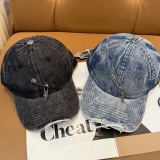 Chrome Hearts Fashion Retro Distressed Baseball Hat Couple Casual Washed Duck Tongue Hat 57CM