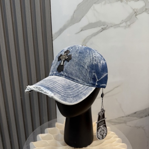 Chrome Hearts Fashion Retro Distressed Baseball Hat Couple Casual Washed Duck Tongue Hat 57CM
