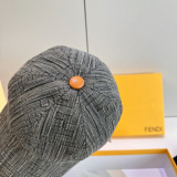Fendi New Fashion FF Jacquard Duck Tongue Hat Couple Versatile Baseball Hat 56CM