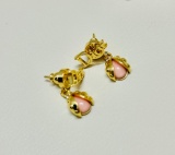 Dior Classic Fashion Versatile Letter Ladybug Earrings