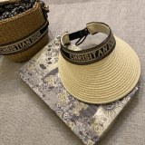 Dior Fashion Fragrance Sunshade Hat  Casual Versatile Empty Top Hat