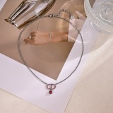 Dior Fashion Versatile Diamond Set CD Necklace