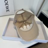 Loewe Classic Logo Distressed Baseball Hat Couple Casual Duck Tongue Hat