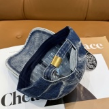 Chrome Hearts Fashion Retro Distressed Baseball Hat Couple Casual Washed Duck Tongue Hat 57CM