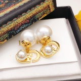 Dior Fashion Versatile Pearl Star Earrings