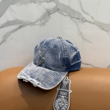 Chrome Hearts Fashion Retro Distressed Baseball Hat Couple Casual Washed Duck Tongue Hat 57CM