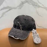 Chrome Hearts Fashion Retro Distressed Baseball Hat Couple Casual Washed Duck Tongue Hat 57CM