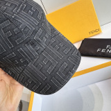 Fendi New Fashion FF Jacquard Duck Tongue Hat Couple Versatile Baseball Hat 56CM