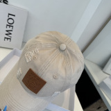 Loewe Classic Logo Distressed Baseball Hat Couple Casual Duck Tongue Hat