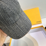 Fendi New Fashion FF Jacquard Duck Tongue Hat Couple Versatile Baseball Hat 56CM
