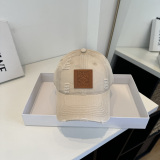 Loewe Classic Logo Distressed Baseball Hat Couple Casual Duck Tongue Hat