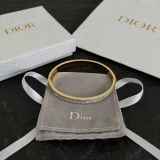 Dior Classic Fashion Diamond Set Blue Enamel Bracelet
