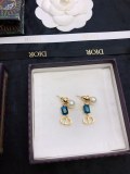 Dior New Fashion Retro Versatile CD Crystal Earrings