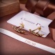 Dior Classic Vintage Letter Pearl Earrings