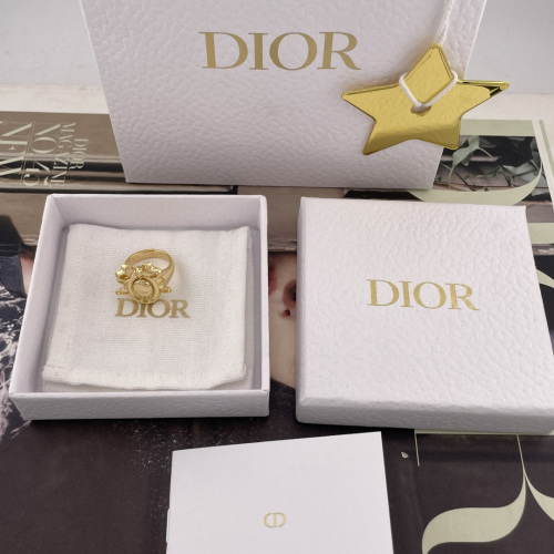 Dior New Fashion Retro Versatile Bow Elliptical Mirror Ring