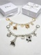 Dior Classic Fashion Versatile Paris Landmark Theme Pearl Pendant