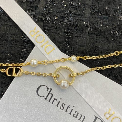 Dior New Fashion Versatile Double layer Pearl Bracelet