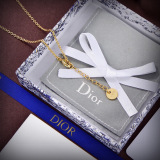Dior New Fashion Versatile Diamond Set CD Necklace