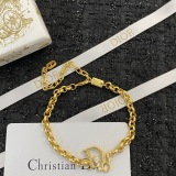 Dior New Fashion Versatile Letter Flower Bracelet
