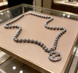 Gucci 2026 Couple Fashion Retro Bead GG Pendant Necklace 60CM
