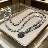 Gucci 2026 Couple Fashion Retro Tiger Head Pendant Necklace 60CM