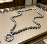 Gucci 2026 Couple Fashion Retro Bead GG Pendant Necklace 60CM