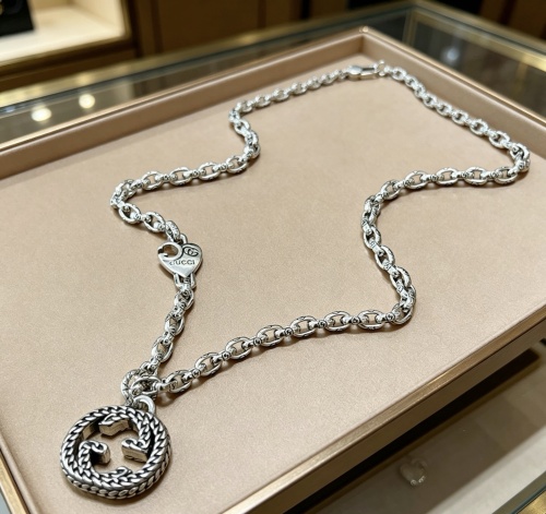 Gucci 2026 Couple Fashion Retro GG Pendant Necklace 60CM