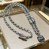 Gucci 2026 Couple Fashion Retro Tiger Head Pendant Necklace 60CM