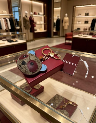 Gucci Fashion Retro Versatile Panda Pendant Keychain