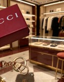 Gucci Fashion Retro Versatile Panda Pendant Keychain