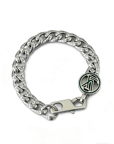 Louis Vuitton Couple Fashion Retro Punk Cuban Chain Bracelet