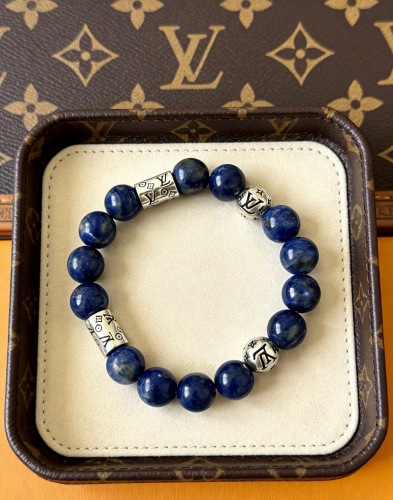 Louis Vuitton Fashion Retro Multi Element Agate Thai Silver Bracelet