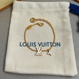 Louis Vuitton Couple Fashion Versatile Logo Pendant Bracelet Necklace