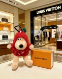 Louis Vuitton Couple Fashion Versatile Headmaster Dog Plush Pendant Keychain 