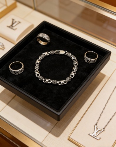 Louis Vuitton Fashion Retro Punk Cross Flower Bracelet