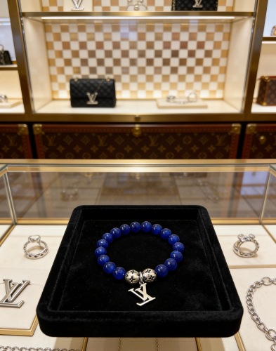 Louis Vuitton Fashion Retro Multi Element Agate Thai Silver Bracelet