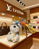Louis Vuitton Couple Fashion Versatile Cute Schnauzer Pendant Keychain