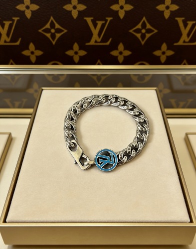 Louis Vuitton Couple Fashion Retro Punk Cuban Chain Bracelet