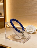 Louis Vuitton Fashion Retro Multi Element Agate Thai Silver Bracelet