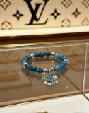 Louis Vuitton Fashion Retro Multi Element Agate Thai Silver Bracelet
