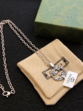 Gucci Fashion Versatile Retro Double G Interlocking Pendant Necklace