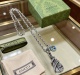 Gucci Couple Fashion Retro Versatile Snake Guitar Pendant Necklace 60CM