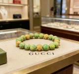 Gucci Couple Fashion Versatile Multi Element Natural Tiger Eye Stone Crystal Bracelet
