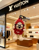 Louis Vuitton Couple Fashion Versatile Headmaster Dog Plush Pendant Keychain 