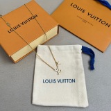 Louis Vuitton Couple Fashion Versatile Logo Pendant Bracelet Necklace