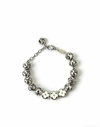 Louis Vuitton Couple Fashion Retro Punk Logo Bead Bracelet